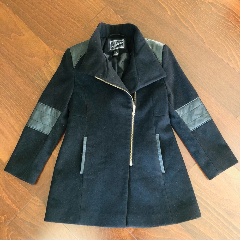 Rothschild Black Peacoat, Kids Size 7
